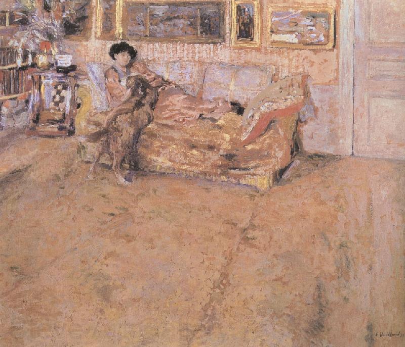 Edouard Vuillard Howe Chancellor and her dog Spain oil painting art